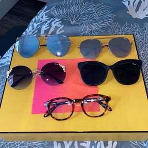 4 Quay sunglasses, one blue light glasses